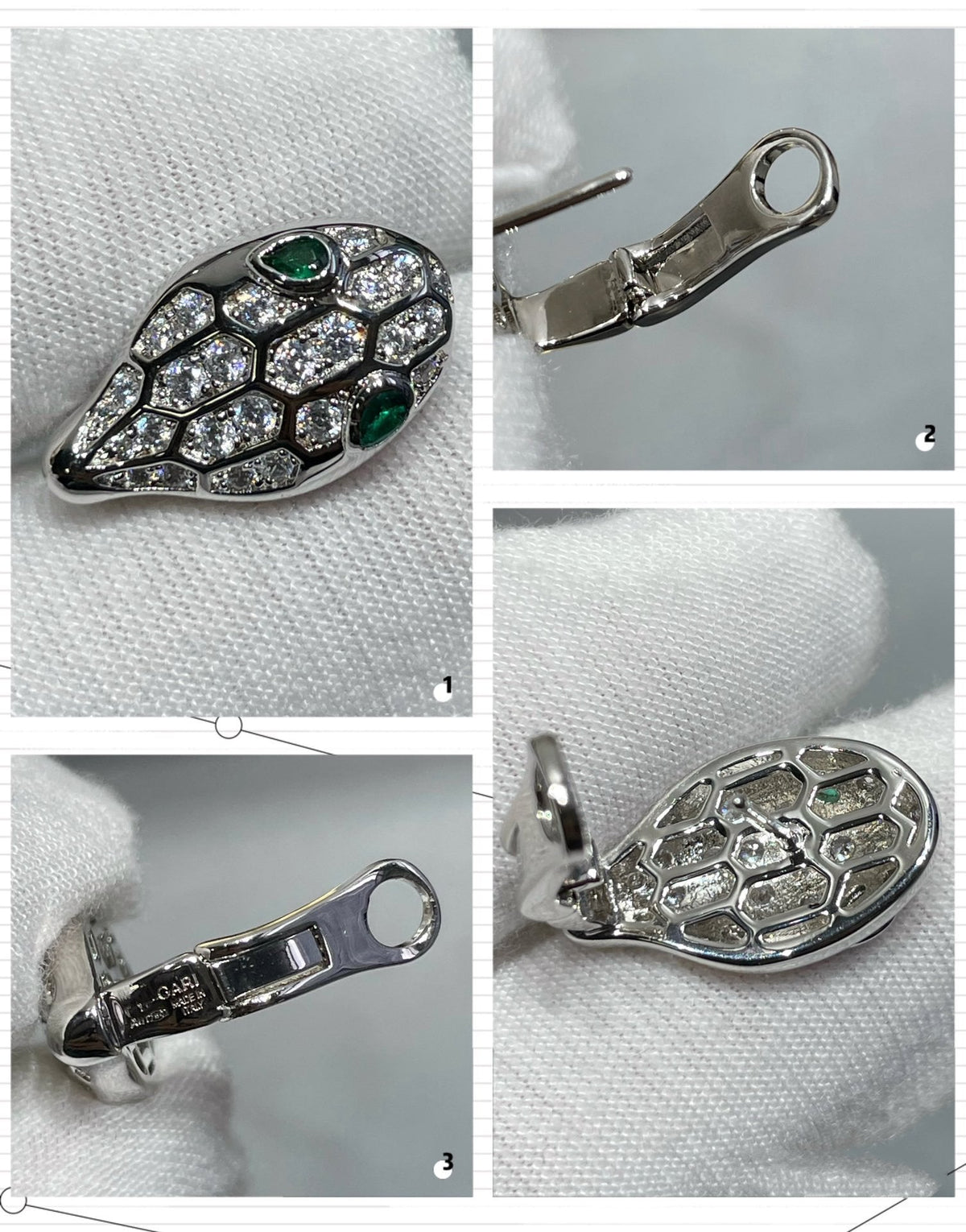 [⭐Mirelle]SERPENT DIAMOND STUD EARRINGS