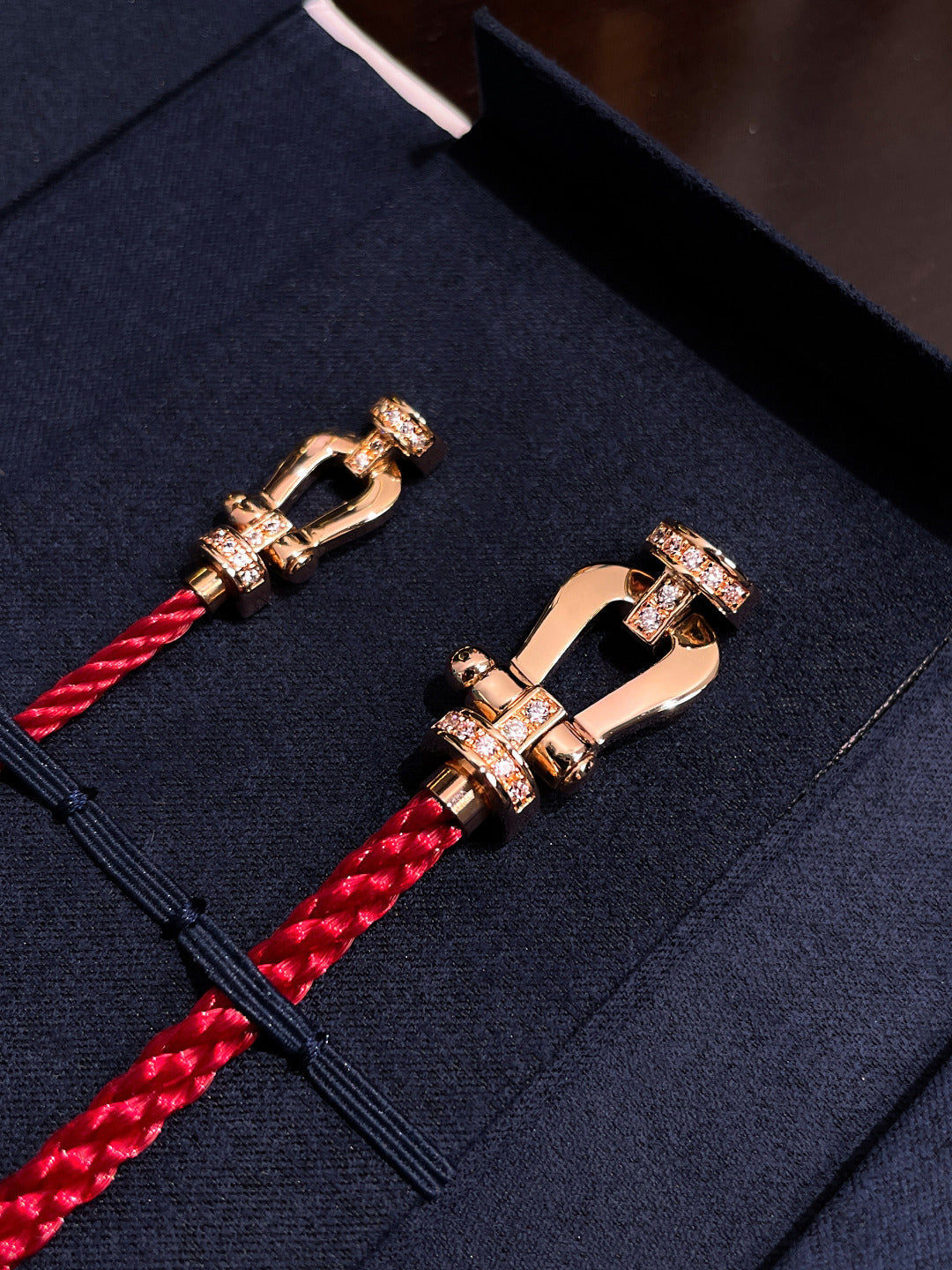 [⭐Mirelle]FORCE 10 HALF DIAMOND PINK GOLD RED CORDERI LARGE AND MEDIUM MODEL