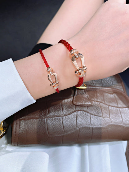 [⭐Mirelle]FORCE 10 HALF DIAMOND PINK GOLD RED CORDERI LARGE AND MEDIUM MODEL