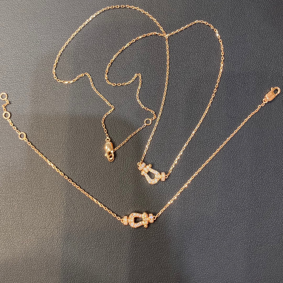 [⭐Mirelle]FORCE 10 DIAMOND PINK GOLD NECKLACE MINI MODEL
