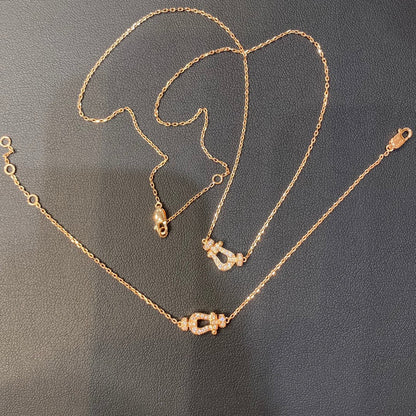 [⭐Mirelle]FORCE 10 DIAMOND PINK GOLD NECKLACE MINI MODEL