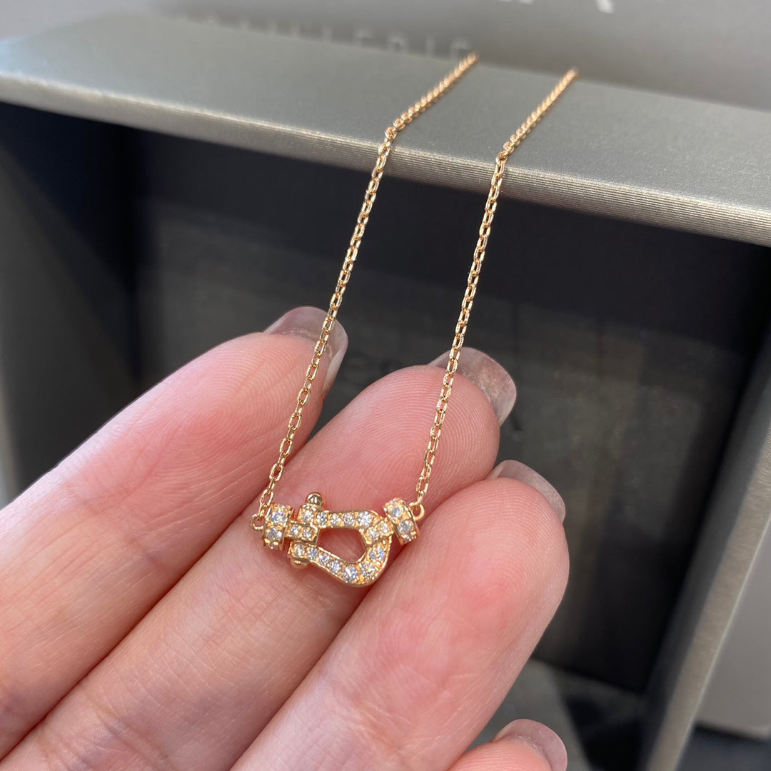 [⭐Mirelle]FORCE 10 DIAMOND PINK GOLD NECKLACE MINI MODEL