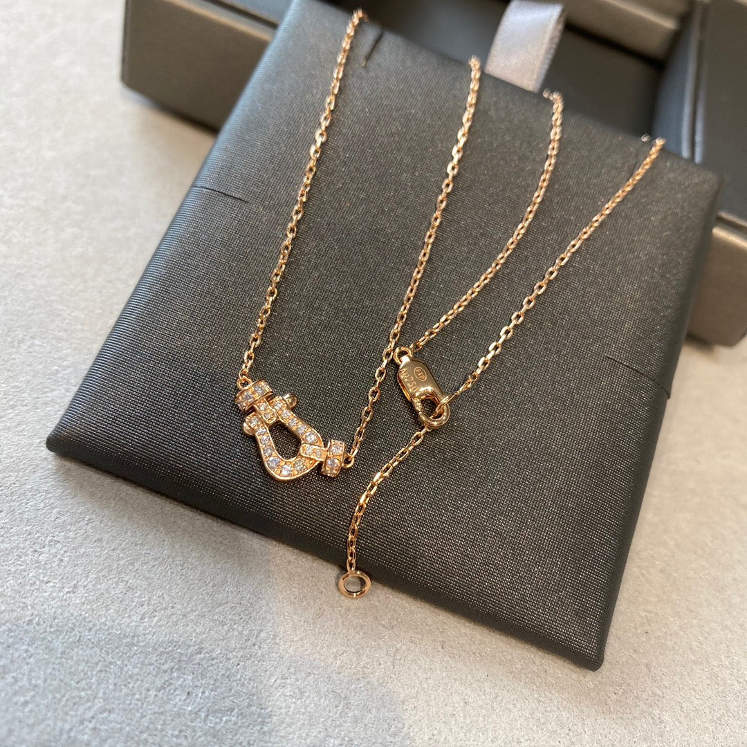 [⭐Mirelle]FORCE 10 DIAMOND PINK GOLD NECKLACE MINI MODEL