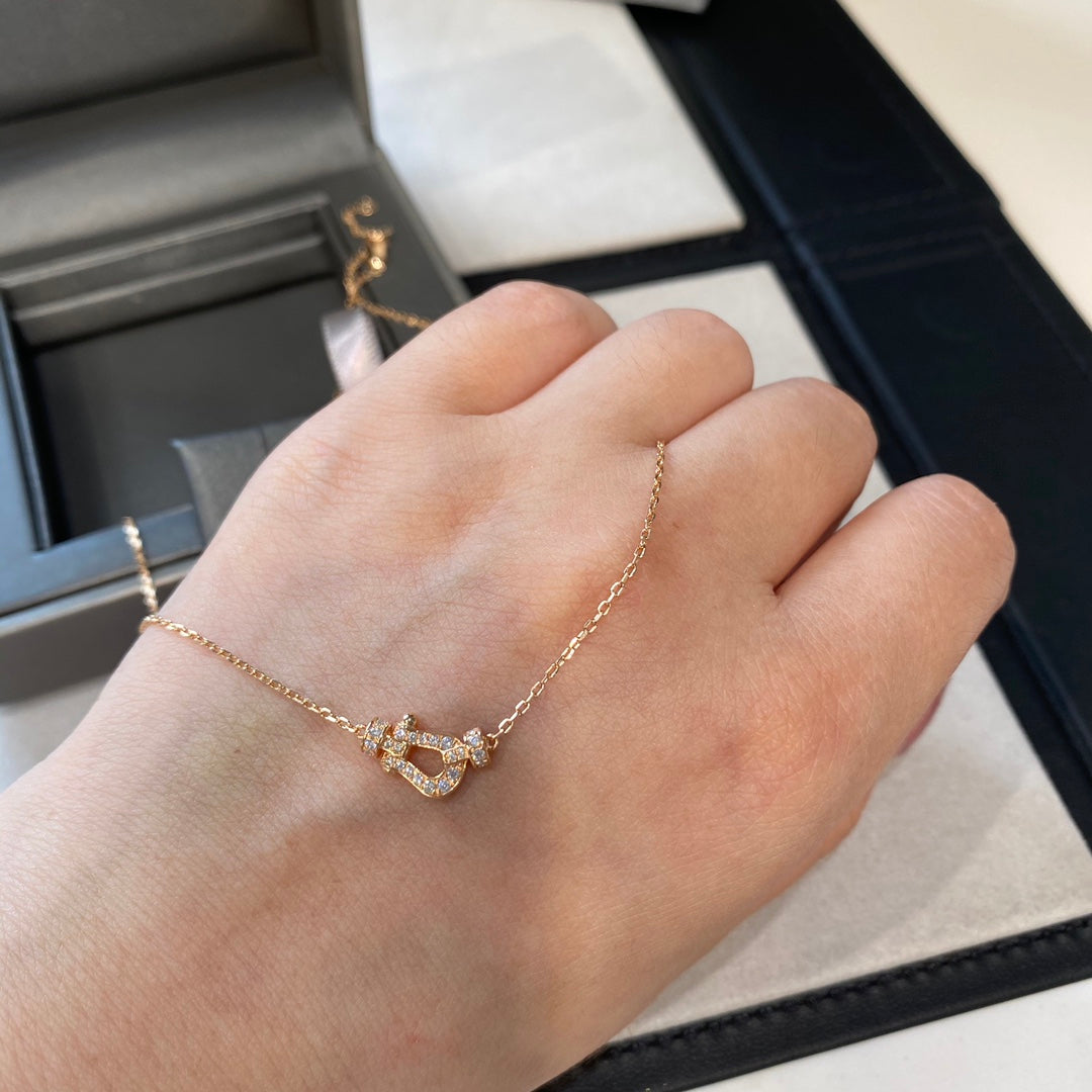 [⭐Mirelle]FORCE 10 DIAMOND PINK GOLD NECKLACE MINI MODEL