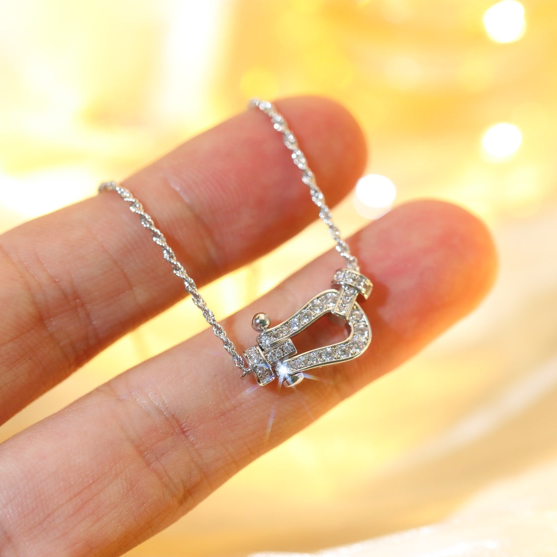 [⭐Mirelle]FORCE 10 DIAMOND SILVER NECKLACE MINI MODEL