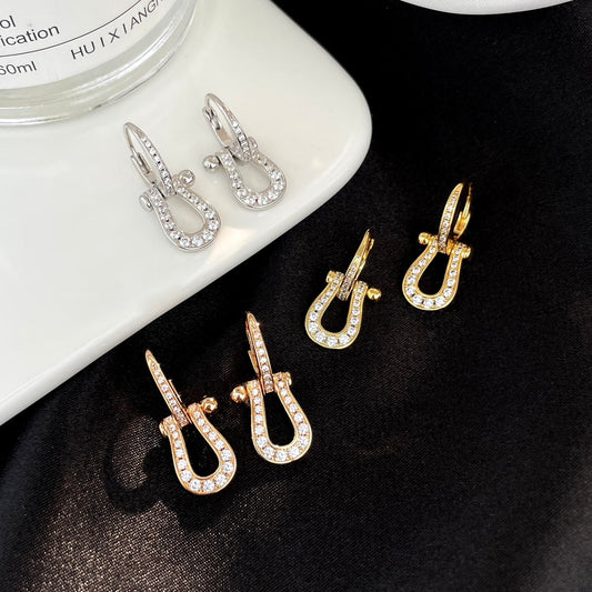 [⭐Mirelle]FORCE 10 FULL DIAMOND DROP EARRINGS MEDIUM MODEL