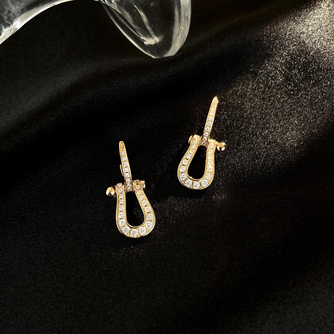 [⭐Mirelle]FORCE 10 FULL DIAMOND DROP EARRINGS MEDIUM MODEL