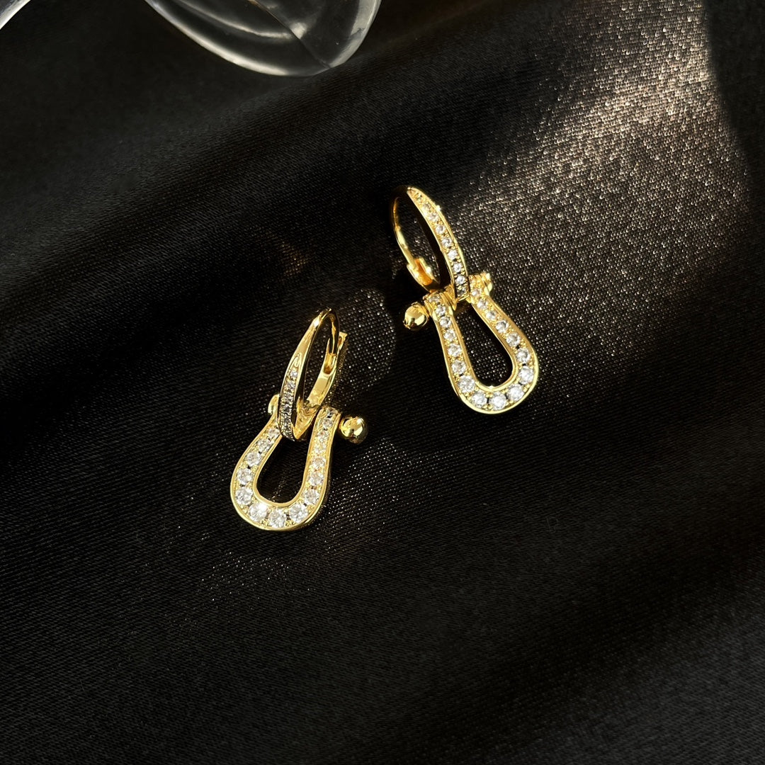 [⭐Mirelle]FORCE 10 FULL DIAMOND DROP EARRINGS MEDIUM MODEL