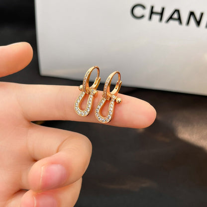 [⭐Mirelle]FORCE 10 FULL DIAMOND DROP EARRINGS MEDIUM MODEL
