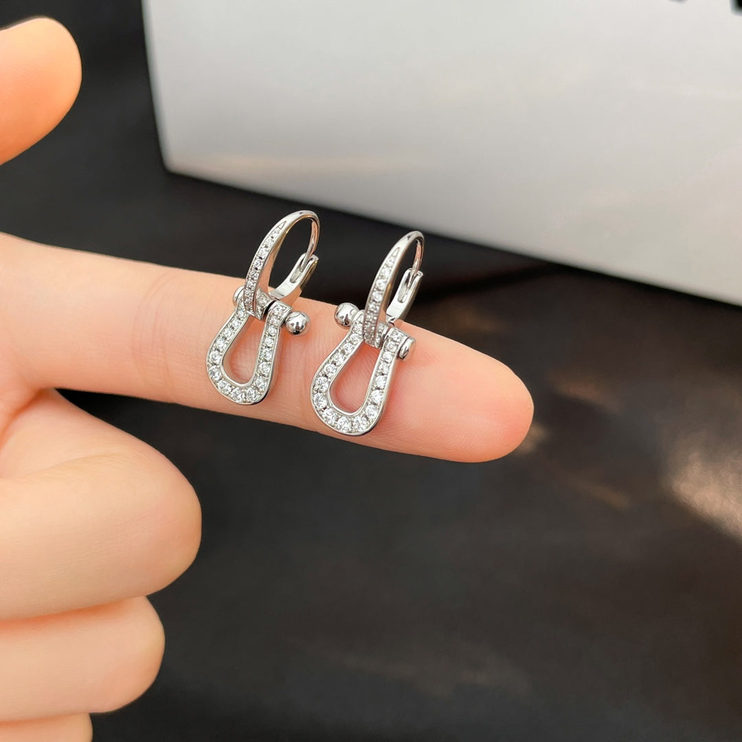 [⭐Mirelle]FORCE 10 FULL DIAMOND DROP EARRINGS MEDIUM MODEL