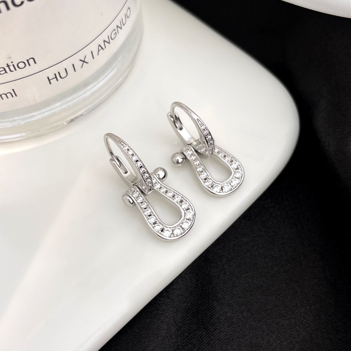 [⭐Mirelle]FORCE 10 FULL DIAMOND DROP EARRINGS MEDIUM MODEL