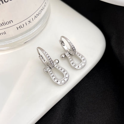 [⭐Mirelle]FORCE 10 FULL DIAMOND DROP EARRINGS MEDIUM MODEL