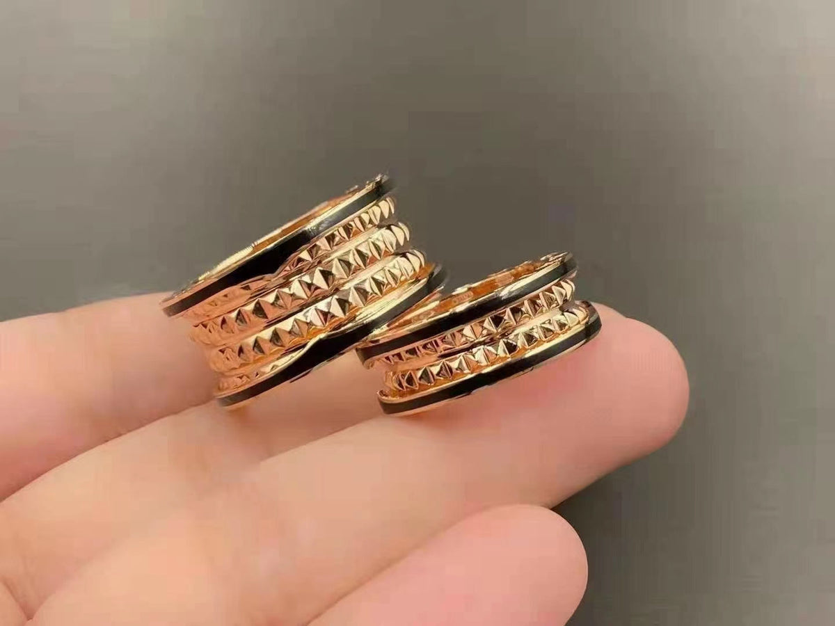 [⭐Mirelle]ZERO 1 ROCK BLACK CERAMIC PINK GOLD LARGE MODEL