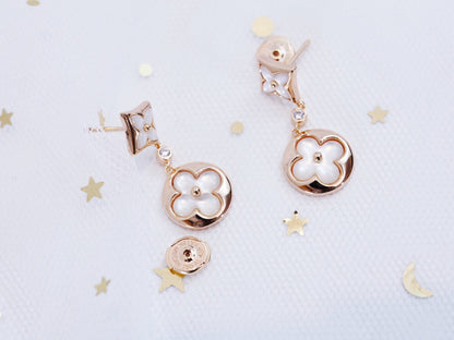 [⭐Mirelle]STAR AND SUN PINK GOLD MOP DROP EARRINGS
