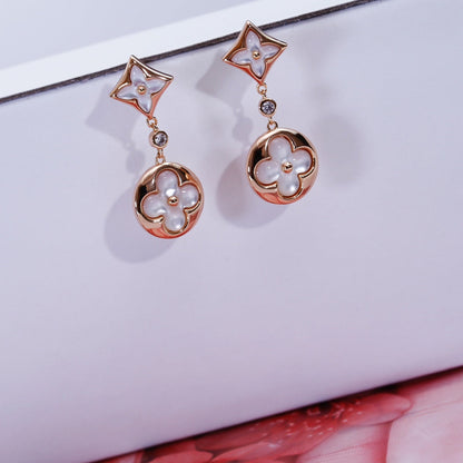 [⭐Mirelle]STAR AND SUN PINK GOLD MOP DROP EARRINGS