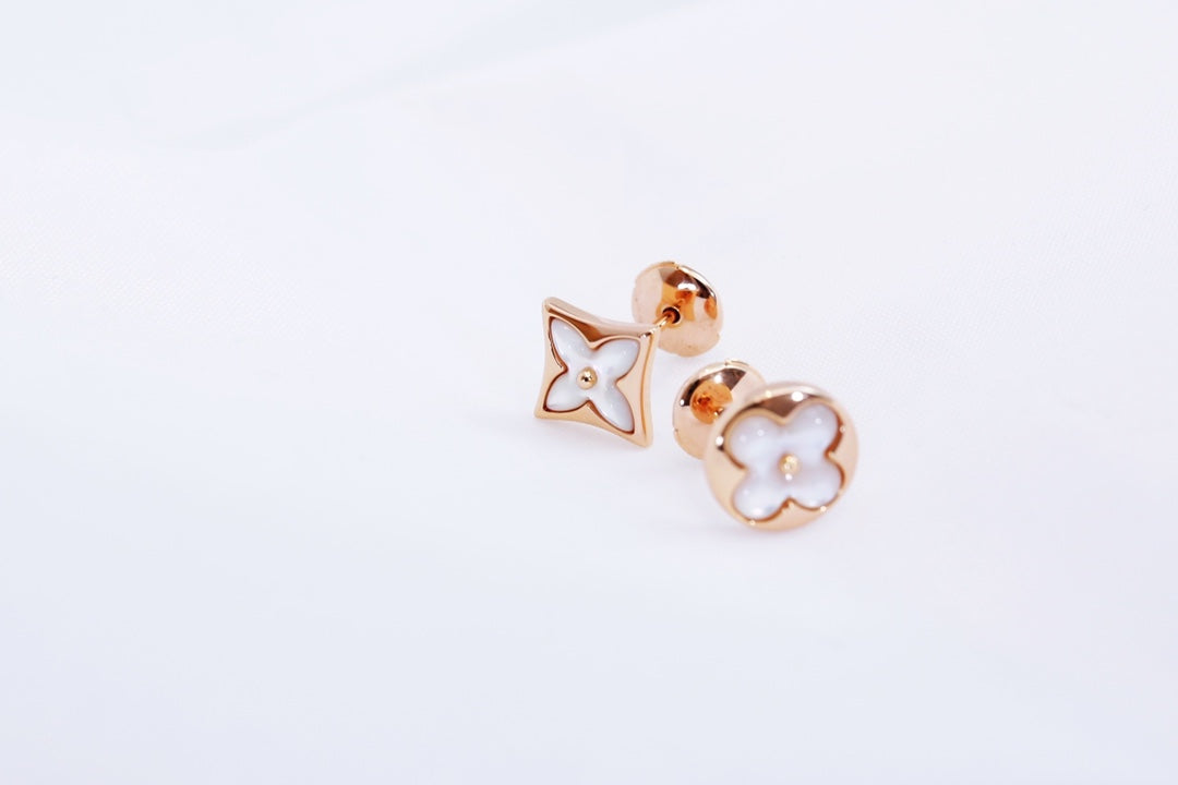 [⭐Mirelle]STAR AND SUN PINK GOLD MOP STUD EARRINGS