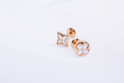 [⭐Mirelle]STAR AND SUN PINK GOLD MOP STUD EARRINGS