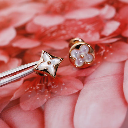 [⭐Mirelle]STAR AND SUN PINK GOLD MOP STUD EARRINGS