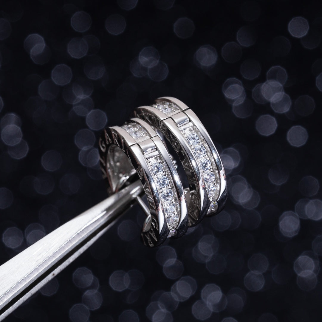 [⭐Mirelle]ZERO 1 MINI SILVER DIAMOND EARRINGS