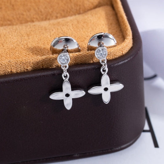 [⭐Mirelle]VIDYLLE SILVER DIAMOND MINI DROP EARRINGS
