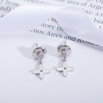 [⭐Mirelle]VIDYLLE SILVER DIAMOND MINI DROP EARRINGS