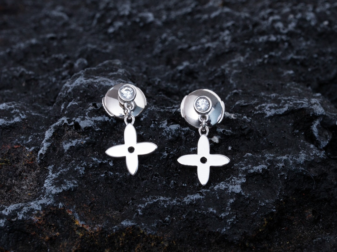 [⭐Mirelle]VIDYLLE SILVER DIAMOND MINI DROP EARRINGS