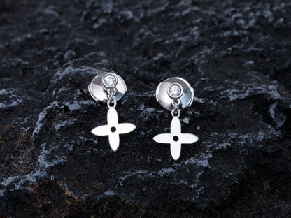 [⭐Mirelle]VIDYLLE SILVER DIAMOND MINI DROP EARRINGS
