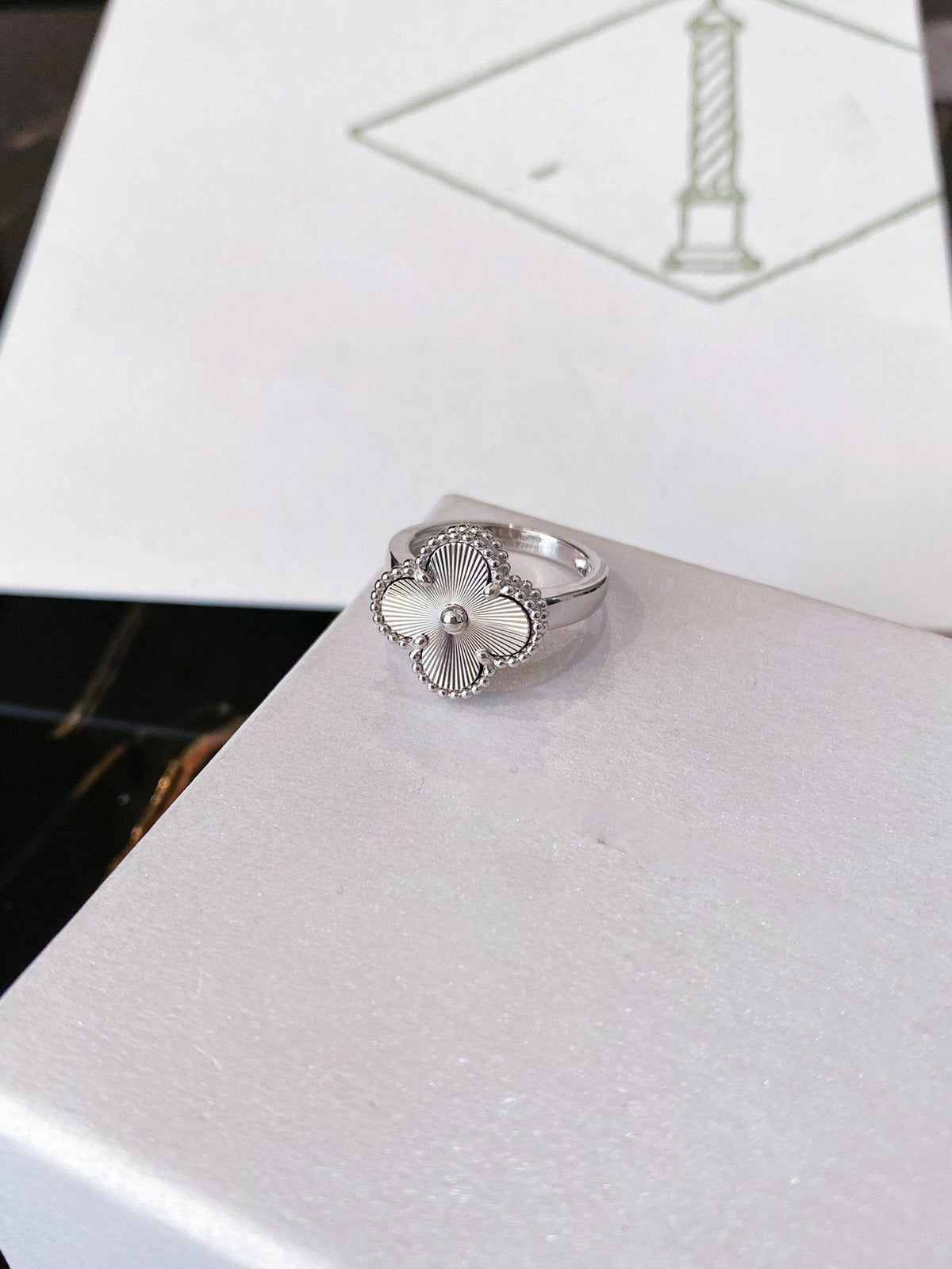 [⭐Mirelle]CLOVER SILVER RING
