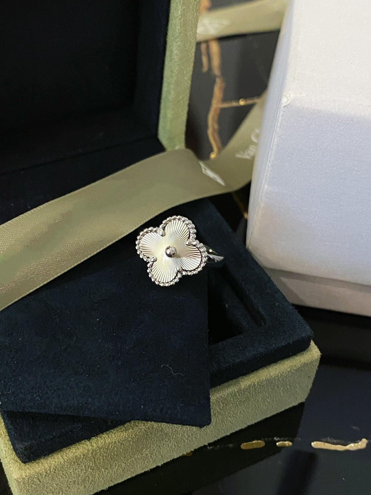 [⭐Mirelle]CLOVER SILVER RING