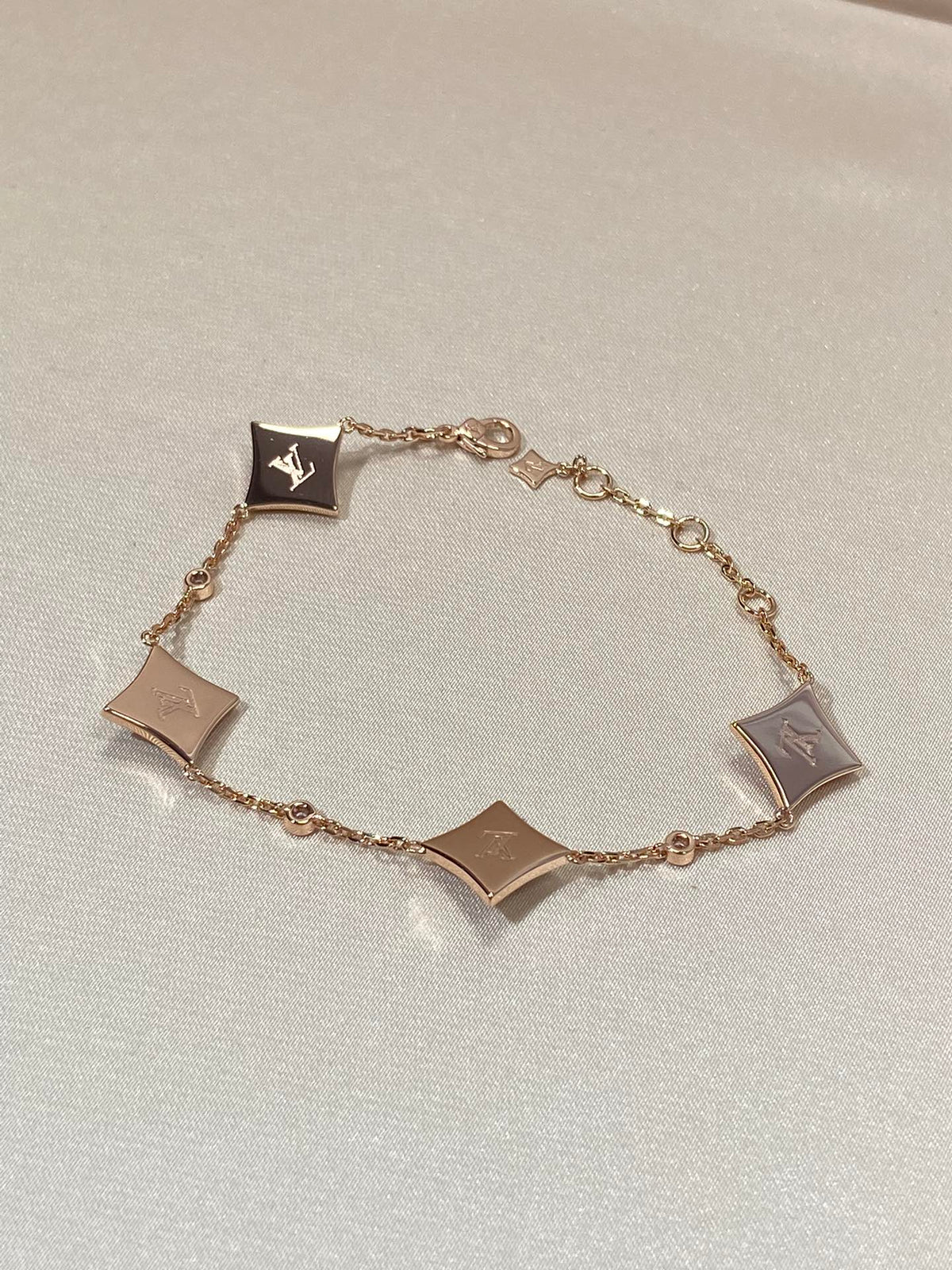 [⭐Mirelle]STAR 4 MOTIF MOP DIAMOND PINK GOLD BRACELET