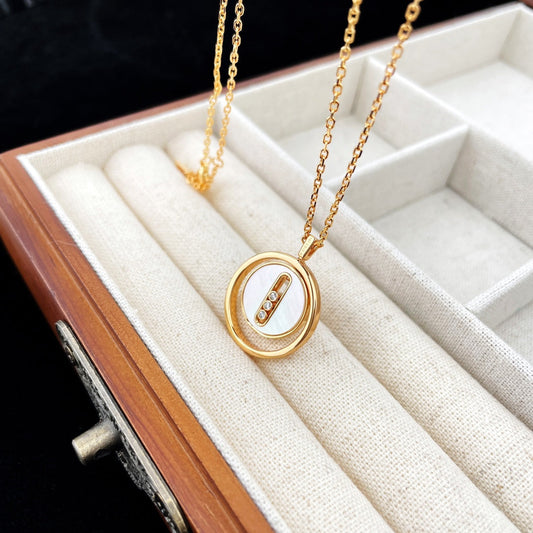 [⭐Mirelle]Demo MOVE MOP PINK GOLD NECKLACE