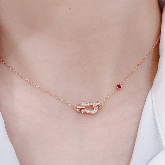 [⭐Mirelle]FORCE 10 DIAMOND PINK GOLD NECKLACE