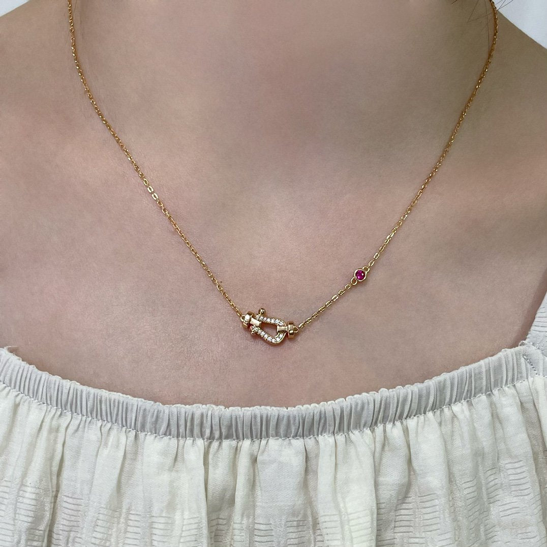 [⭐Mirelle]FORCE 10 DIAMOND PINK GOLD NECKLACE
