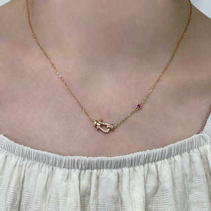 [⭐Mirelle]FORCE 10 DIAMOND PINK GOLD NECKLACE