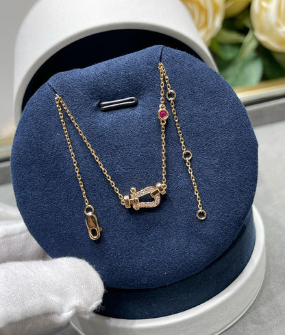 [⭐Mirelle]FORCE 10 DIAMOND PINK GOLD NECKLACE