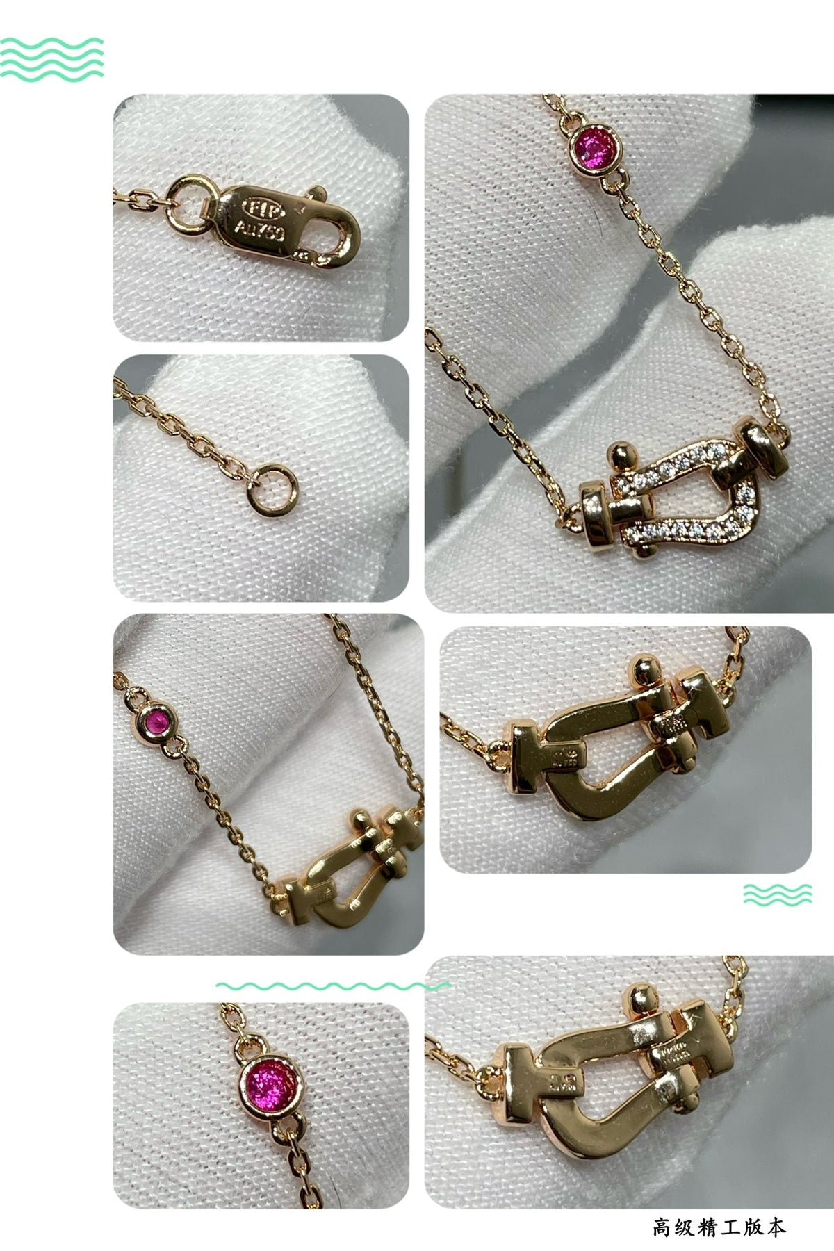 [⭐Mirelle]FORCE 10 DIAMOND PINK GOLD NECKLACE