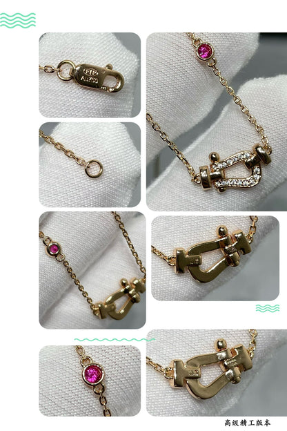 [⭐Mirelle]FORCE 10 DIAMOND PINK GOLD NECKLACE