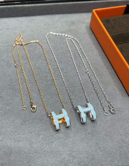 [⭐Mirelle]POP H SKY BLUE NECKLACE