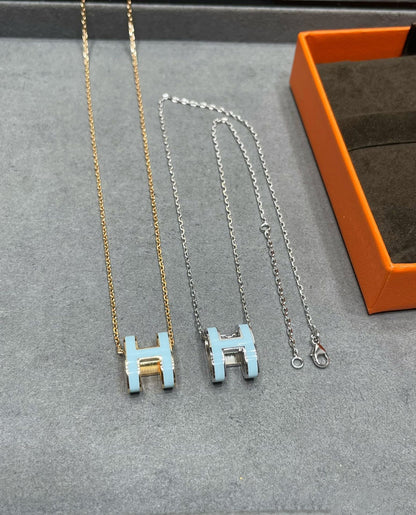 [⭐Mirelle]POP H SKY BLUE NECKLACE
