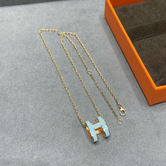 [⭐Mirelle]POP H SKY BLUE NECKLACE