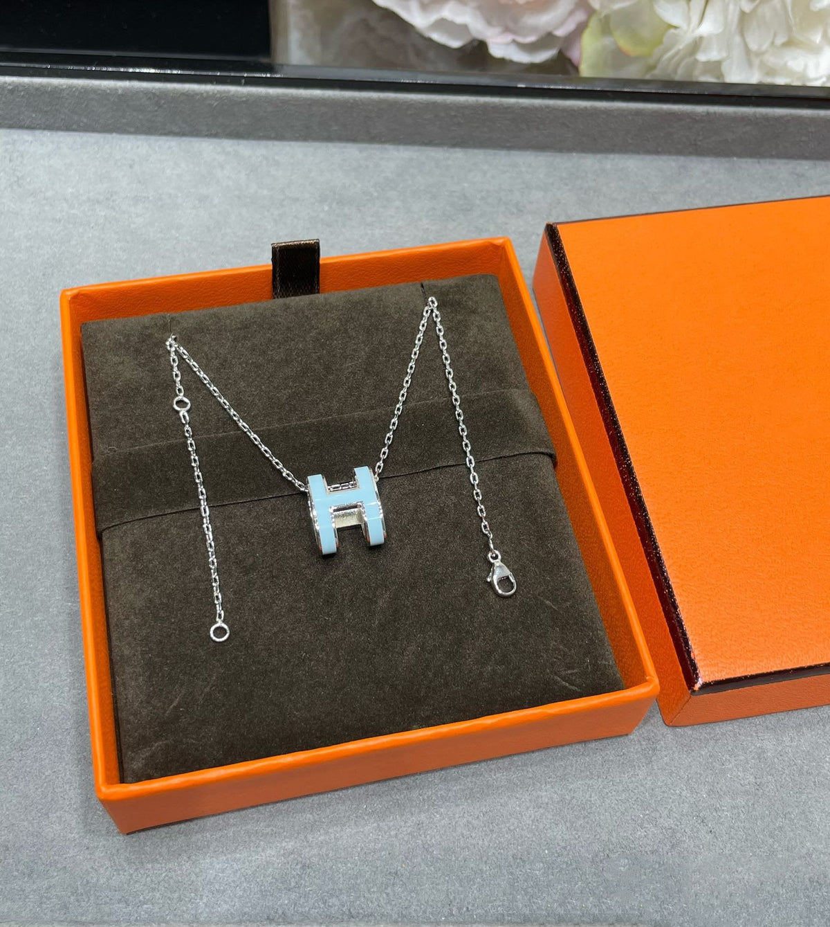 [⭐Mirelle]POP H SKY BLUE NECKLACE