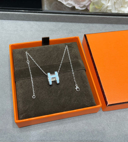 [⭐Mirelle]POP H SKY BLUE NECKLACE