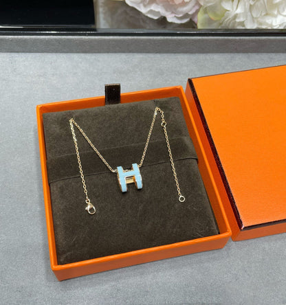 [⭐Mirelle]POP H SKY BLUE NECKLACE