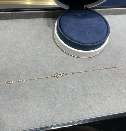 [⭐Mirelle]FORCE 10 DIAMOND CHAIN LINK PINK GOLD BRACELET