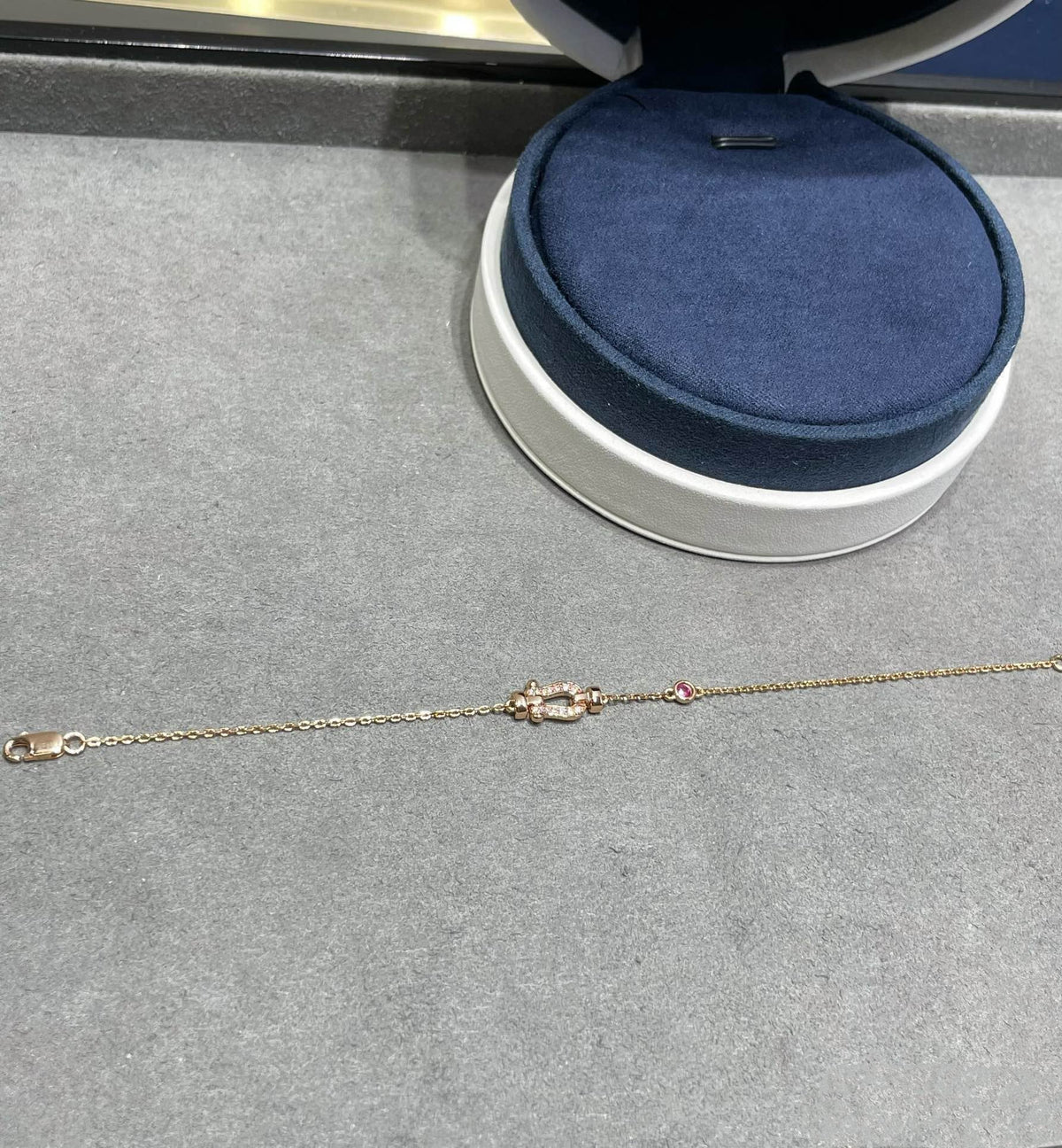 [⭐Mirelle]FORCE 10 DIAMOND CHAIN LINK PINK GOLD BRACELET