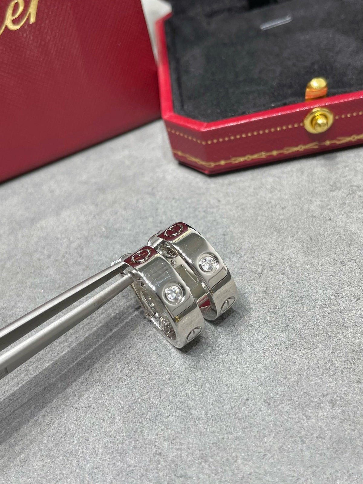 [⭐Mirelle]LOVE 5.5MM 1 DIAMOND EARRINGS