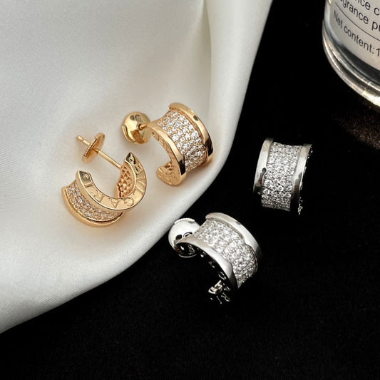[⭐Mirelle]ZERO 1 DIAMOND PAVED EARRINGS