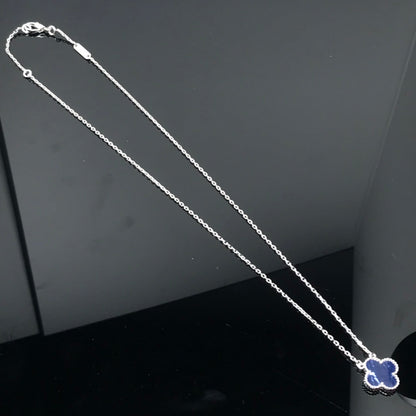 [⭐Mirelle]CLOVER PIETERSITE SILVER LONG NECKLACE