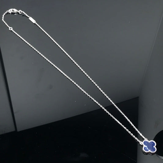 [⭐Mirelle]CLOVER PIETERSITE SILVER LONG NECKLACE