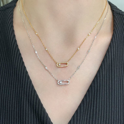 [⭐Mirelle]MOVE UNO DIAMOND NECKLACE